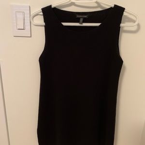 Eileen Fisher Loose-Fitting Black Wool Tank Top